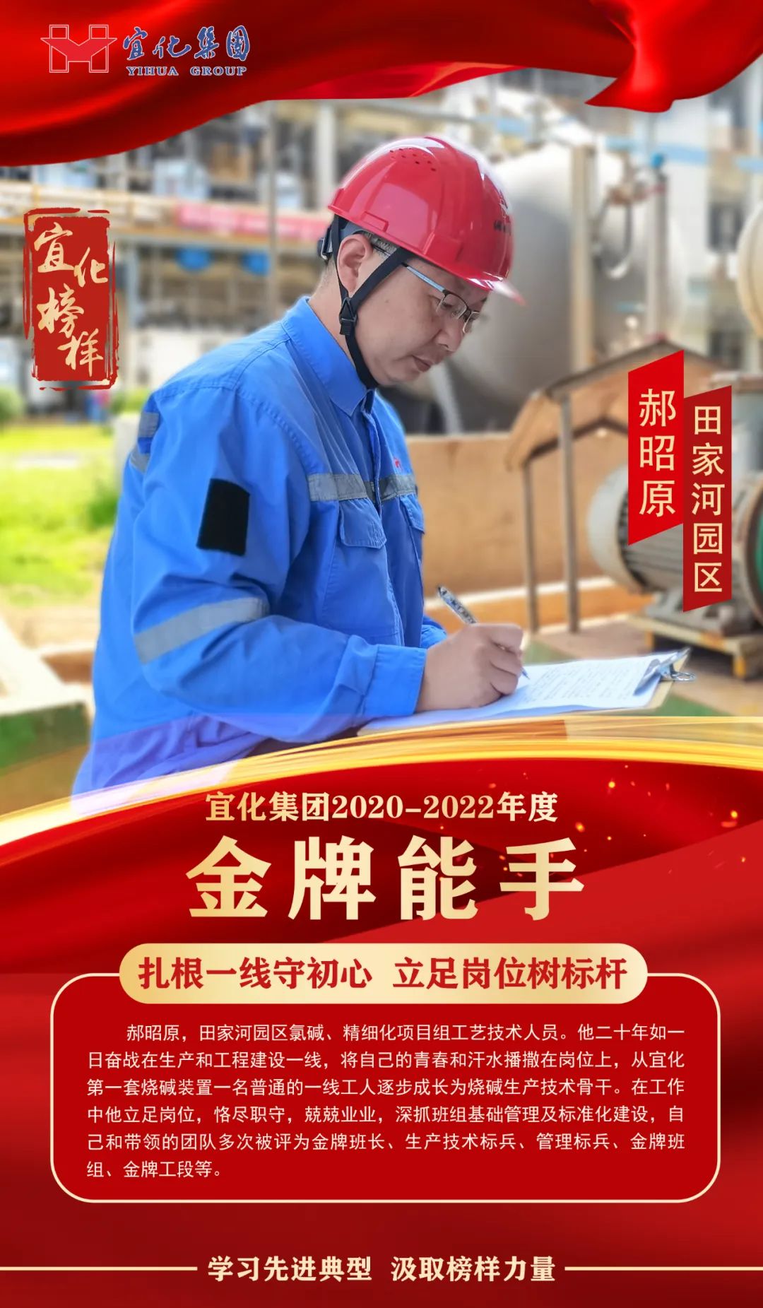 【宜化榜樣】金牌能手郝昭原：扎根一線守初心，立足崗位樹標(biāo)桿